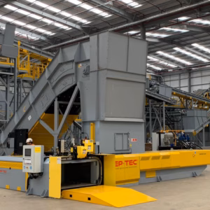 Alternative view of REP-TEC SAMSON TWIN RAM BALER